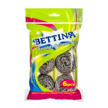 Bettina Stainless Steel 6 Pack Scourers