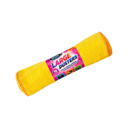 D Lux Yellow Cloth Dusters 10 Pack