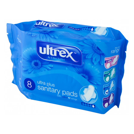 Ultrex Ultra Plus Sanitry Pad 8 Pack