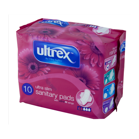 Ultrex Ultra Slim Sanitry Pads 10 Pack