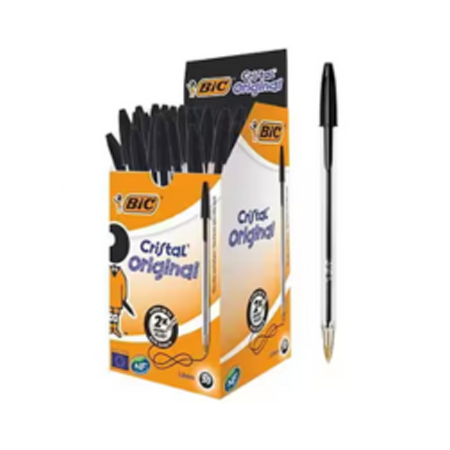 Bic Original Crystal Black Pens