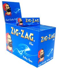 Zig-Zag Blue Slim Papers