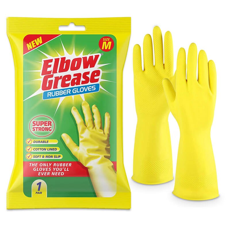 Elbow Grease Medium Rubber Gloves 1 Pair CDU