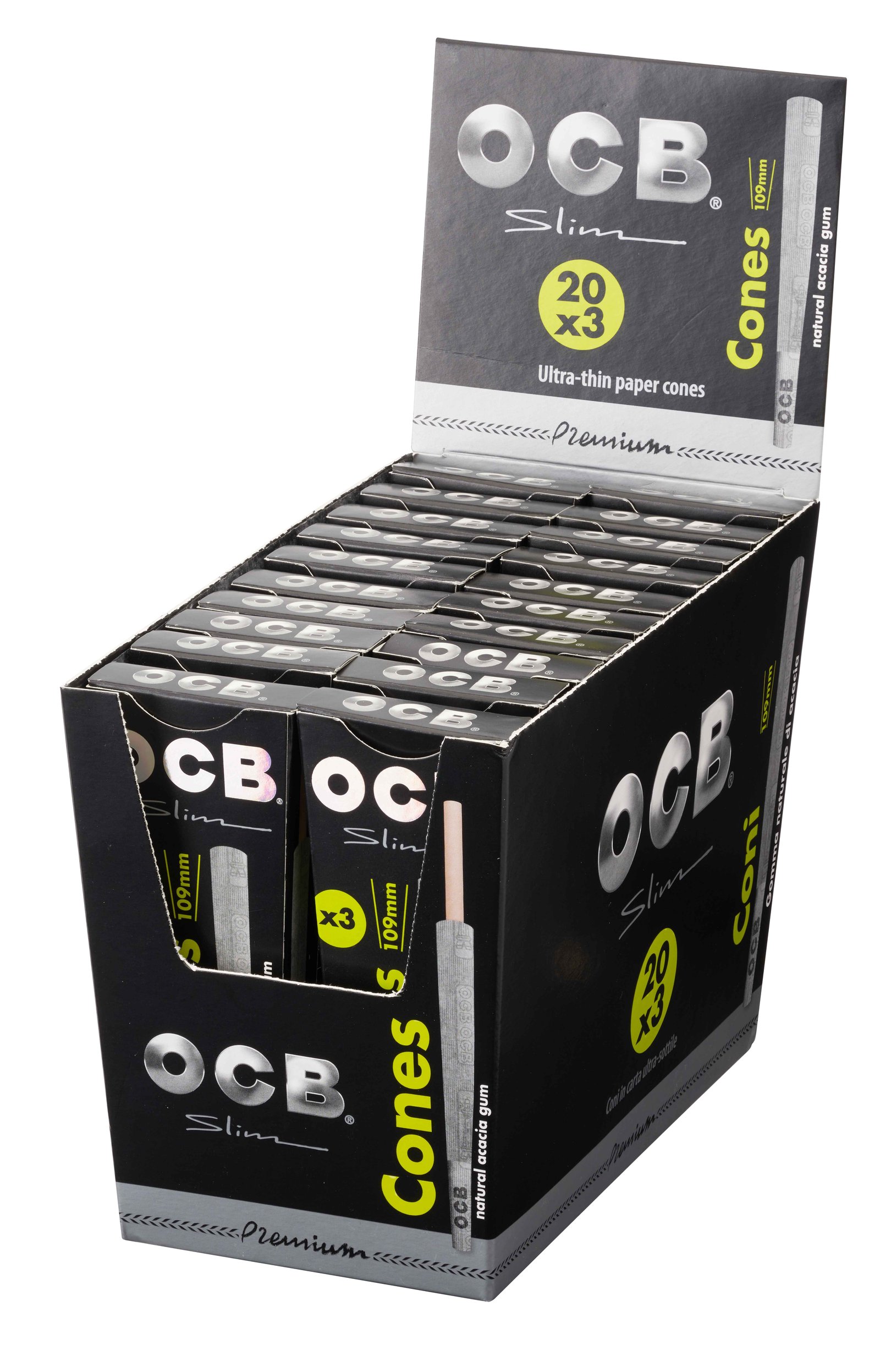 OCB Premium Slim Cones 3pk x 20