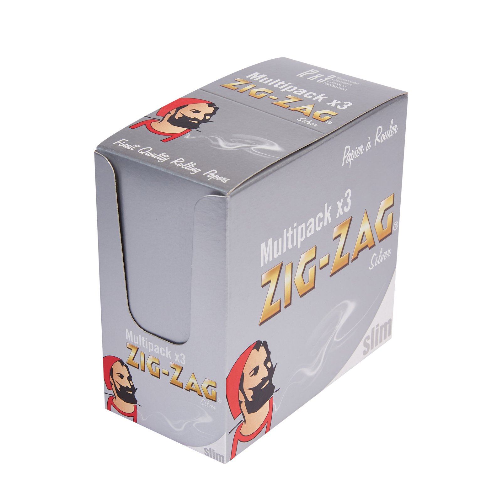 Zig Zag Slim Silver Papers Multipack x 12