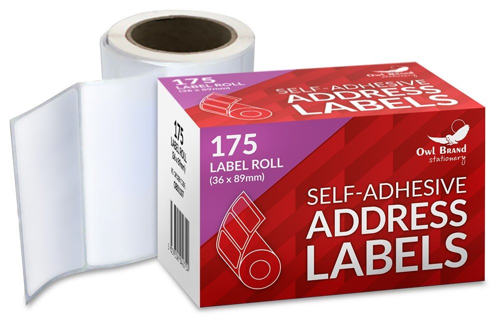 Owl Self Adhesive  Labels 175pk Roll