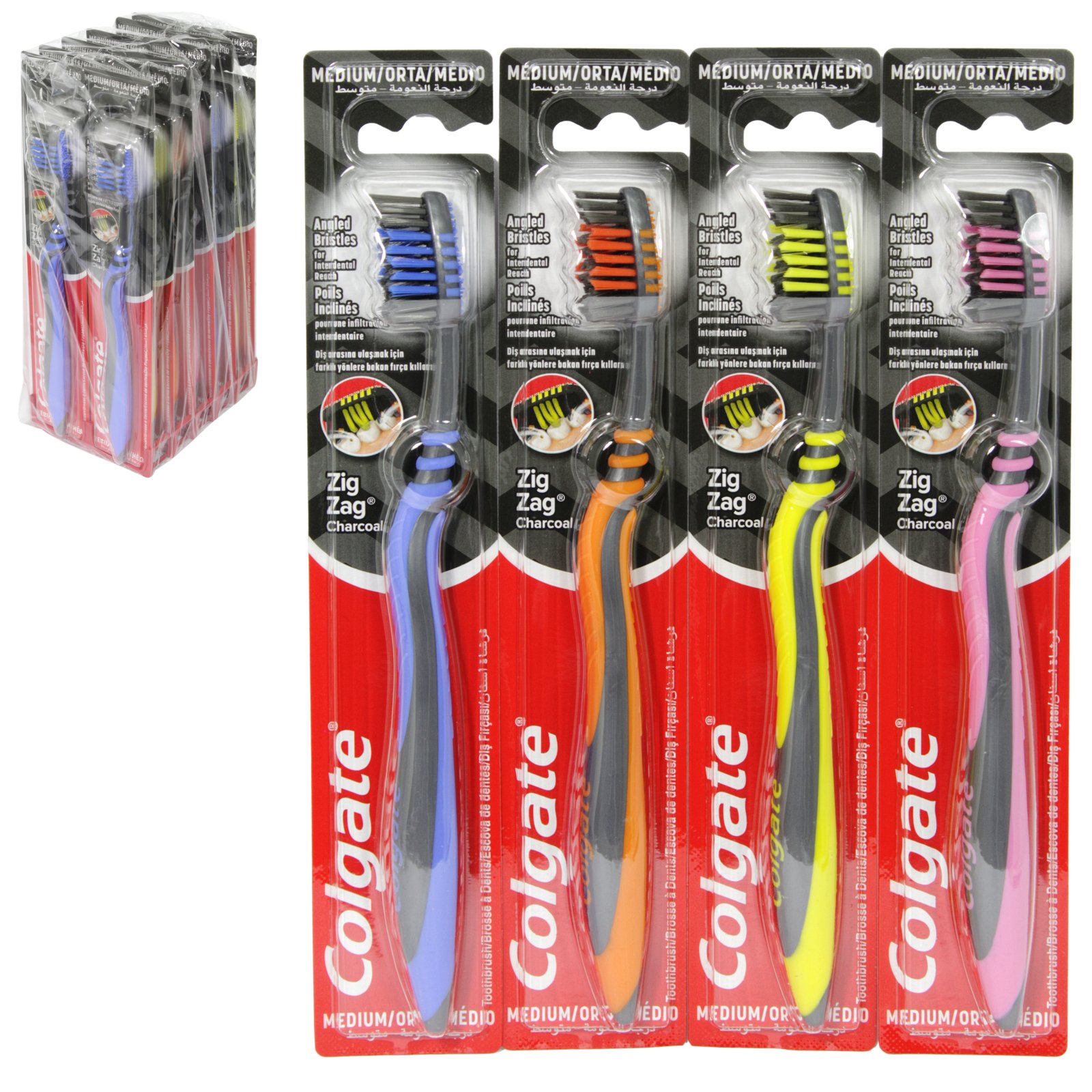 Colgate Zig Zag Charcoal 12pk