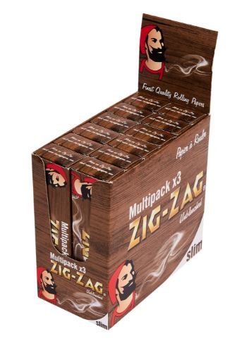 Zig Zag Slim  Unbleached Multipack x 12