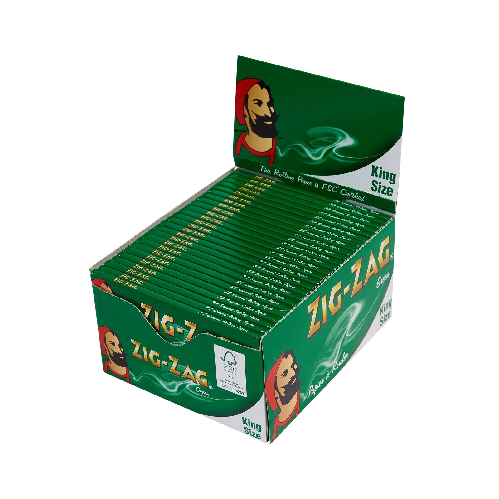 Zig-Zag Green King Size 50 Booklets