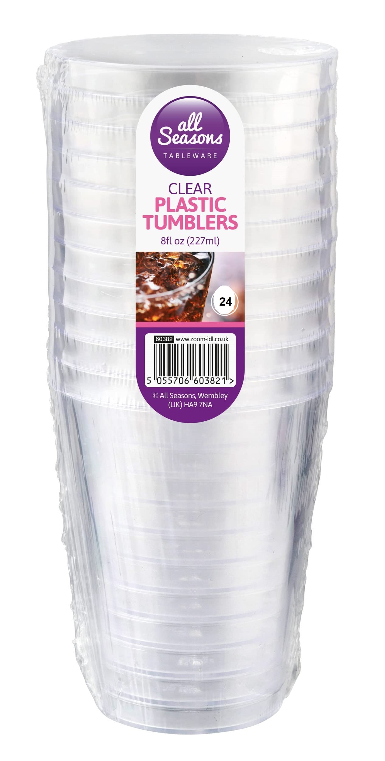 All Seasons Plastic Tumblers 0.5 Pint 24pk