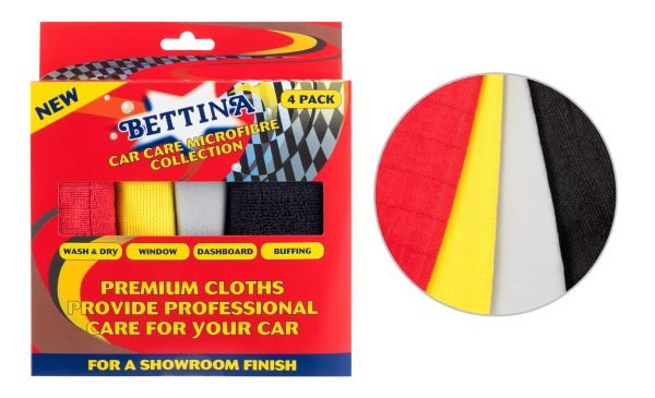 Bettina Car Microfibre Clothes 4pk