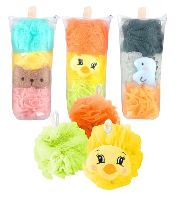 Bettina Exfoiliating Bath Puff Set 3pk