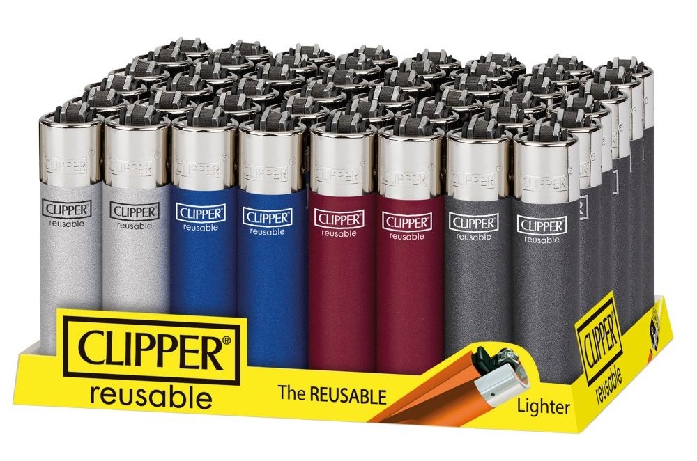 Clipper Lighters x 48 Metallic 3