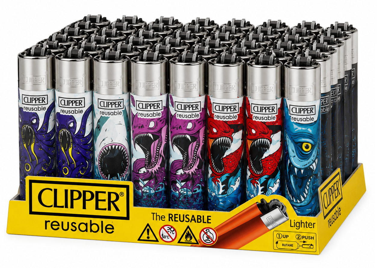 Clipper Lighters x 48 Sea Monsters