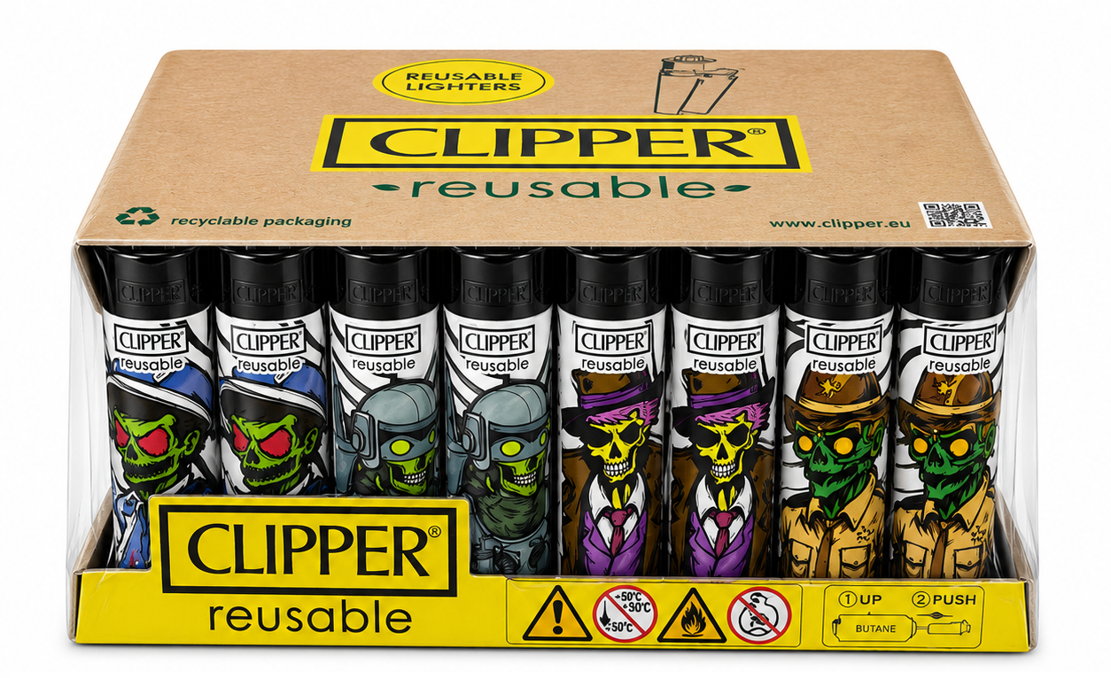 Clipper Lighters x 48 Zombie Force