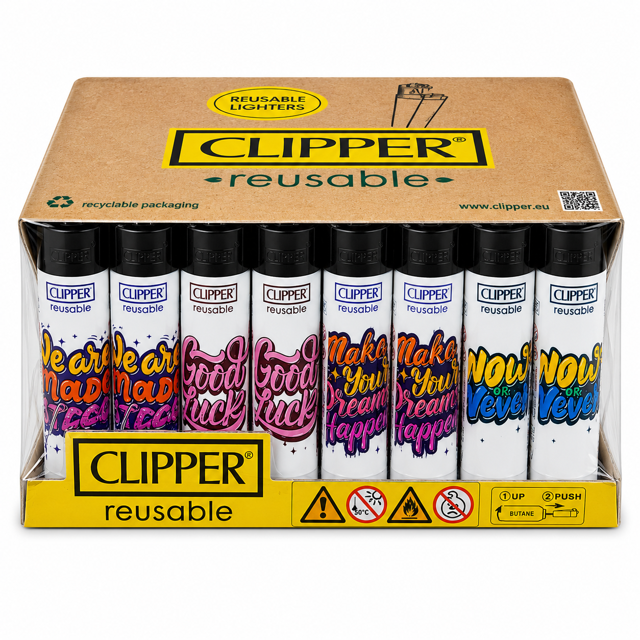 Clipper Lighters x 48 Mot Sentences